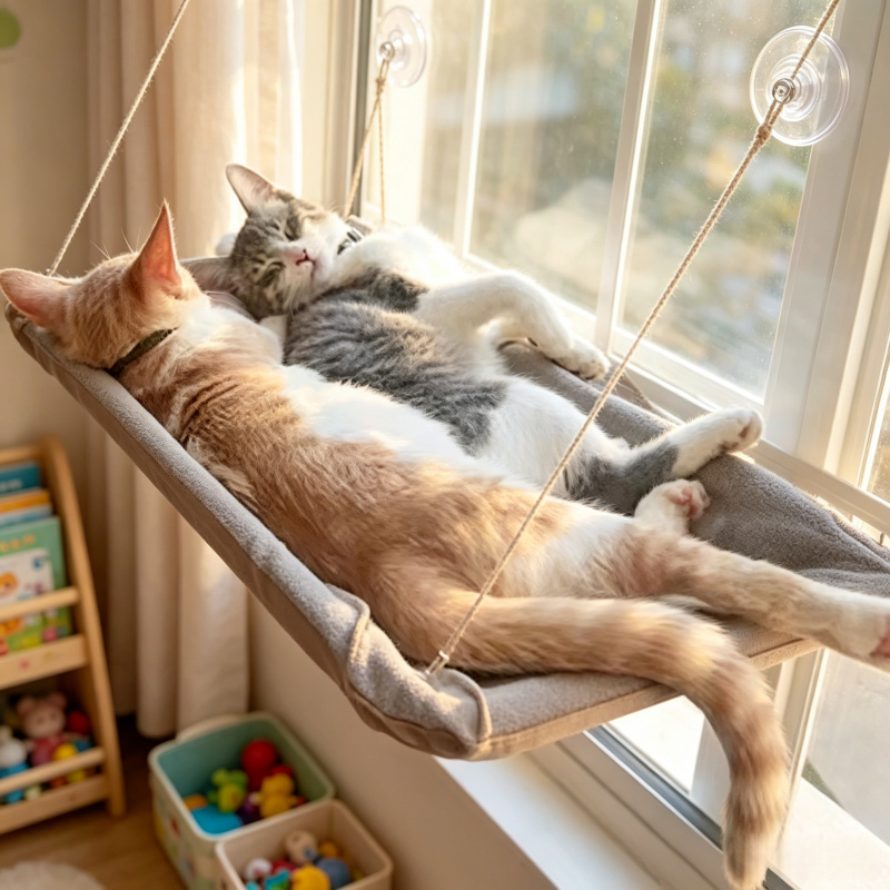 Cat Window Perch - سرير قطط ناعم للغاية يُعلق على