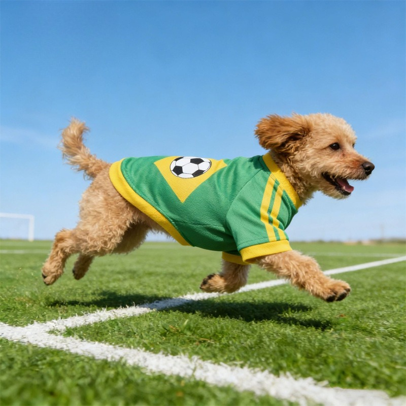 Pet Supplies Jersey - ملابس للكلاب بنمط كرة القدم، قميص