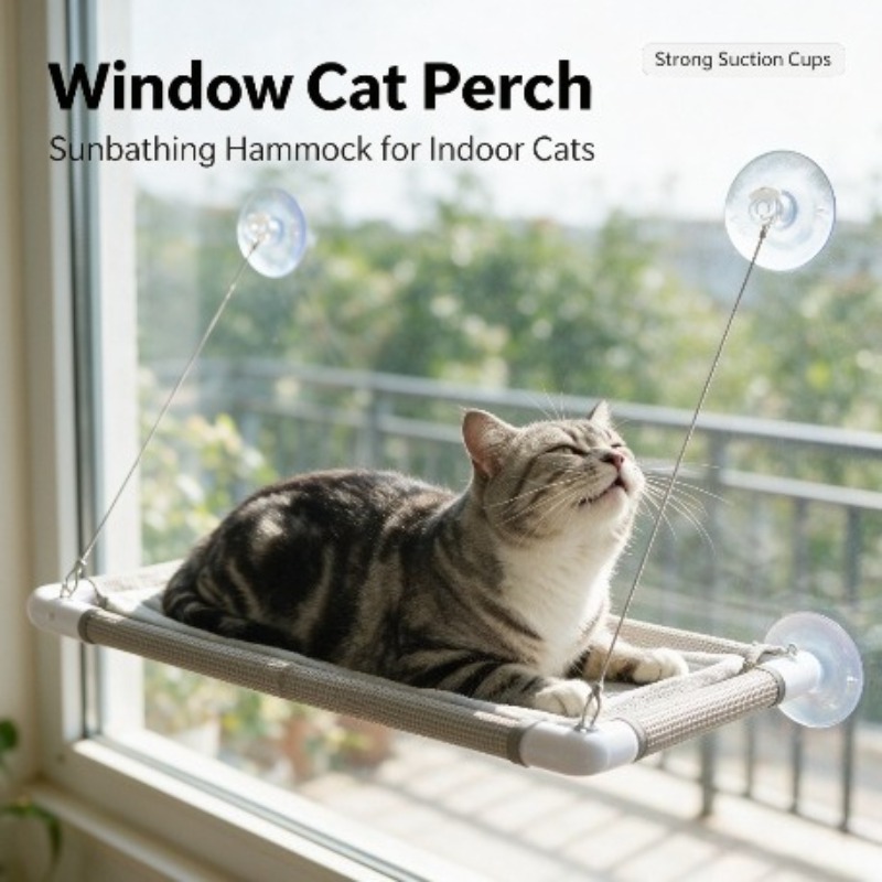سرير قطط معلق على النافذة بشفط - مراجعة Cat Window Perch وسعره