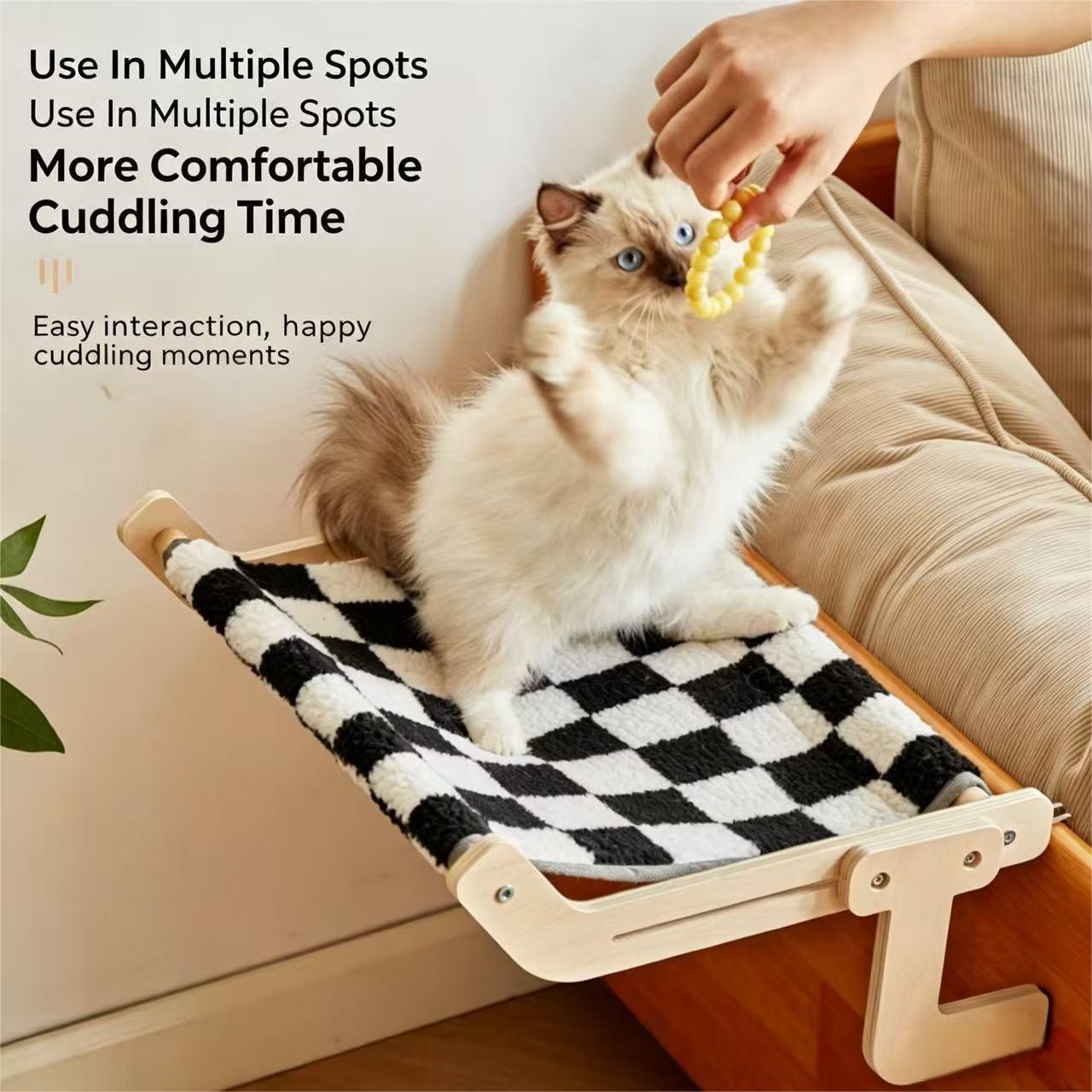 سرير قطط خشبي قابل للتعديل يعل - مراجعة Cat Window Perch وسعره
